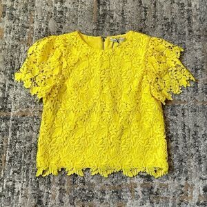 ALICE+OLIVIA FRANCA FLUTTER SLEEVE TOP! NWT!